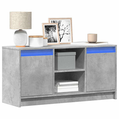 Vidaxl tv-meubel met led 100x34x50 cm bewerkt hout betongrijs