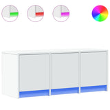 Vidaxl tv-meubel met led 97x34x40 cm bewerkt hout wit