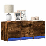 Vidaxl tv-meubel met led 97x34x40 cm bewerkt hout gerookt eikenkleur