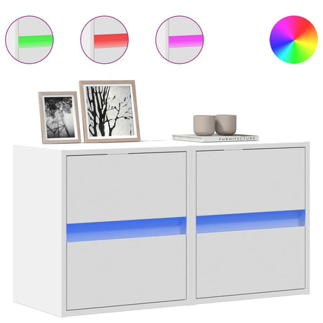Vidaxl tv-wandmeubels 2 st met led-verlichting 41x31x45 cm wit