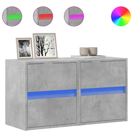 Vidaxl tv-wandmeubels met led-verlichting 2 st 41x31x45 cm betongrijs