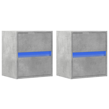 Vidaxl tv-wandmeubels met led-verlichting 2 st 41x31x45 cm betongrijs