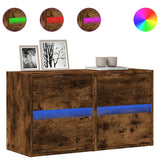 Vidaxl tv-wandmeubels met led 2 st 41x31x45 cm gerookt eikenkleurig