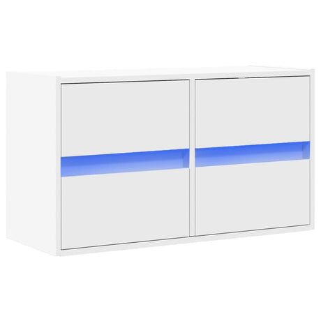 Vidaxl tv-wandmeubel met led-verlichting 80x31x45 cm wit