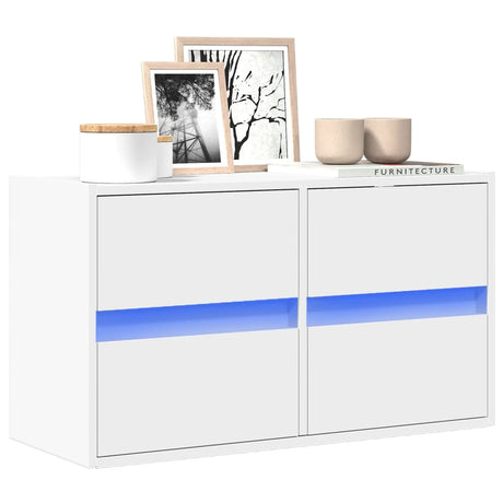 Vidaxl tv-wandmeubel met led-verlichting 80x31x45 cm wit