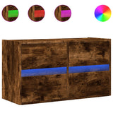 Vidaxl tv-wandmeubel met led-verlichting 80x31x45 cm gerookt eiken