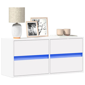 Vidaxl tv-wandmeubel met led-verlichting 100x31x45 cm wit