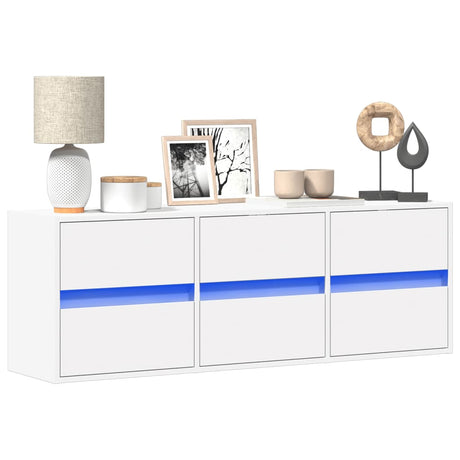Vidaxl tv-wandmeubel met led-verlichting 130x31x45 cm wit