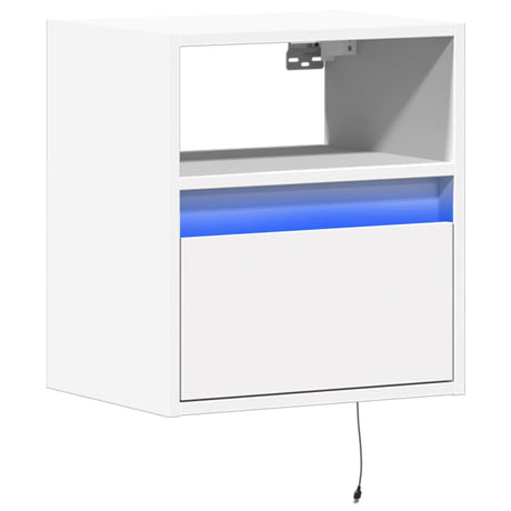 Vidaxl tv-wandmeubel met led-verlichting 41x31x45 cm wit