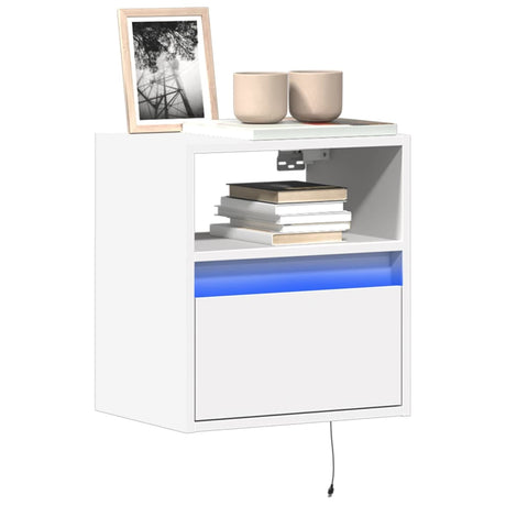 Vidaxl tv-wandmeubel met led-verlichting 41x31x45 cm wit