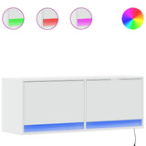 Vidaxl tv-wandmeubel met led-verlichting 100x31x35 cm wit