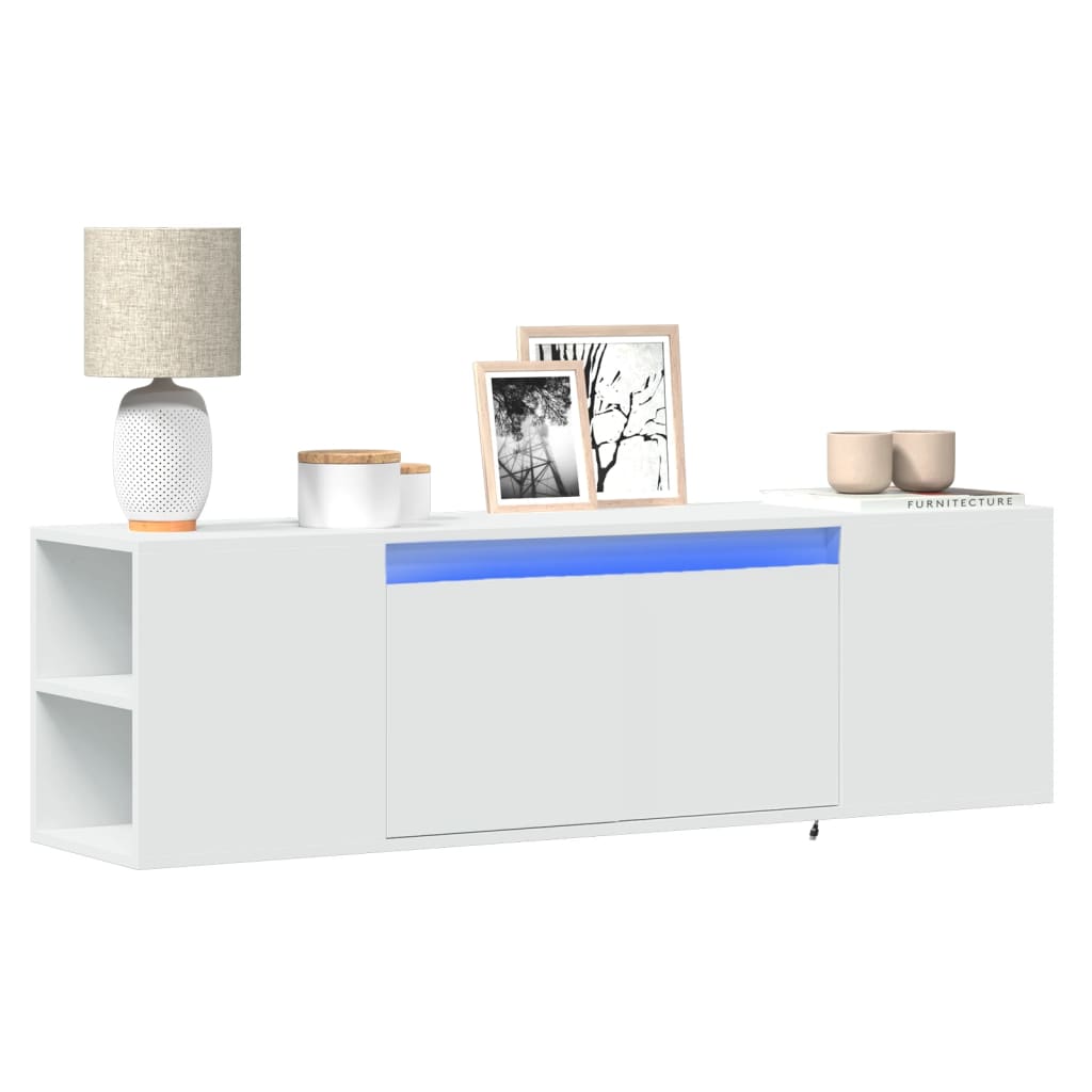 Vidaxl tv-wandmeubel met led-verlichting 135x31x39,5 cm wit