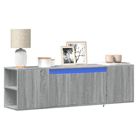 Vidaxl tv-wandmeubel met led-verlichting 135x31x39,5 cm grijs sonoma