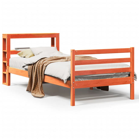 Vidaxl bedframe zonder matras massief grenenhout wasbruin 75x190 cm