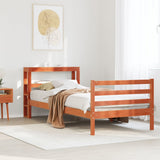Vidaxl bedframe zonder matras massief grenenhout wasbruin 75x190 cm