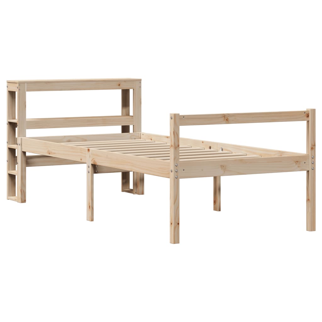Vidaxl seniorenbed met hoofdbord massief grenenhout 75x190 cm