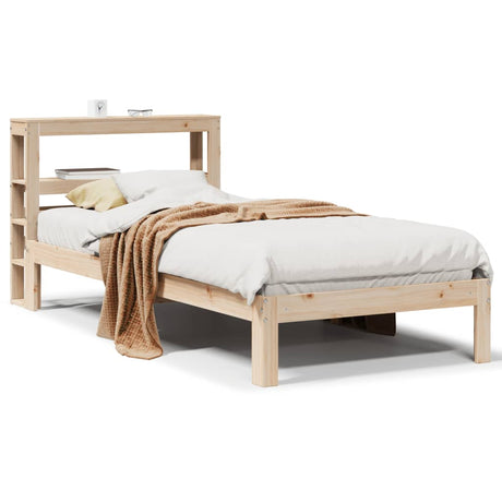 Vidaxl bedframe met hoofdbord massief grenenhout 90x200 cm