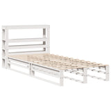 Vidaxl bedframe zonder matras massief grenenhout wit 75x190 cm