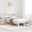 Vidaxl bedframe zonder matras massief grenenhout wit 75x190 cm
