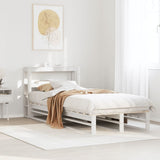 Vidaxl bedframe zonder matras massief grenenhout wit 75x190 cm