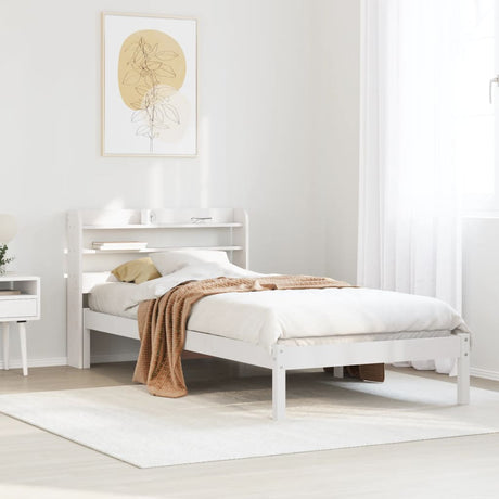 Vidaxl bedframe zonder matras massief grenenhout wit 140x200 cm