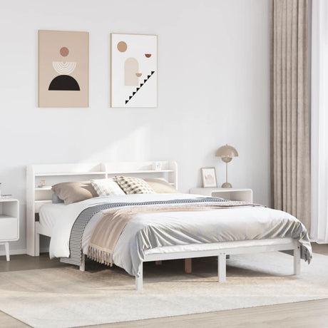 Vidaxl bedframe zonder matras massief grenenhout wit 140x200 cm