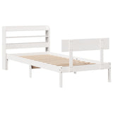 Vidaxl bedframe zonder matras massief grenenhout wit 90x190 cm