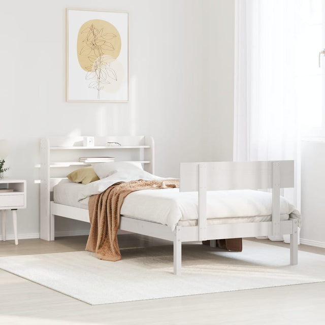 Vidaxl bedframe zonder matras massief grenenhout wit 90x190 cm