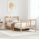 Vidaxl bedframe met hoofdbord massief grenenhout 90x190 cm