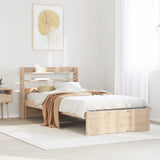 Vidaxl bedframe met hoofdbord massief grenenhout 75x190 cm