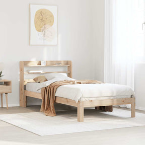 Vidaxl bedframe met hoofdbord massief grenenhout 90x200 cm