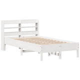 Vidaxl bedframe zonder matras massief grenenhout wit 140x200 cm