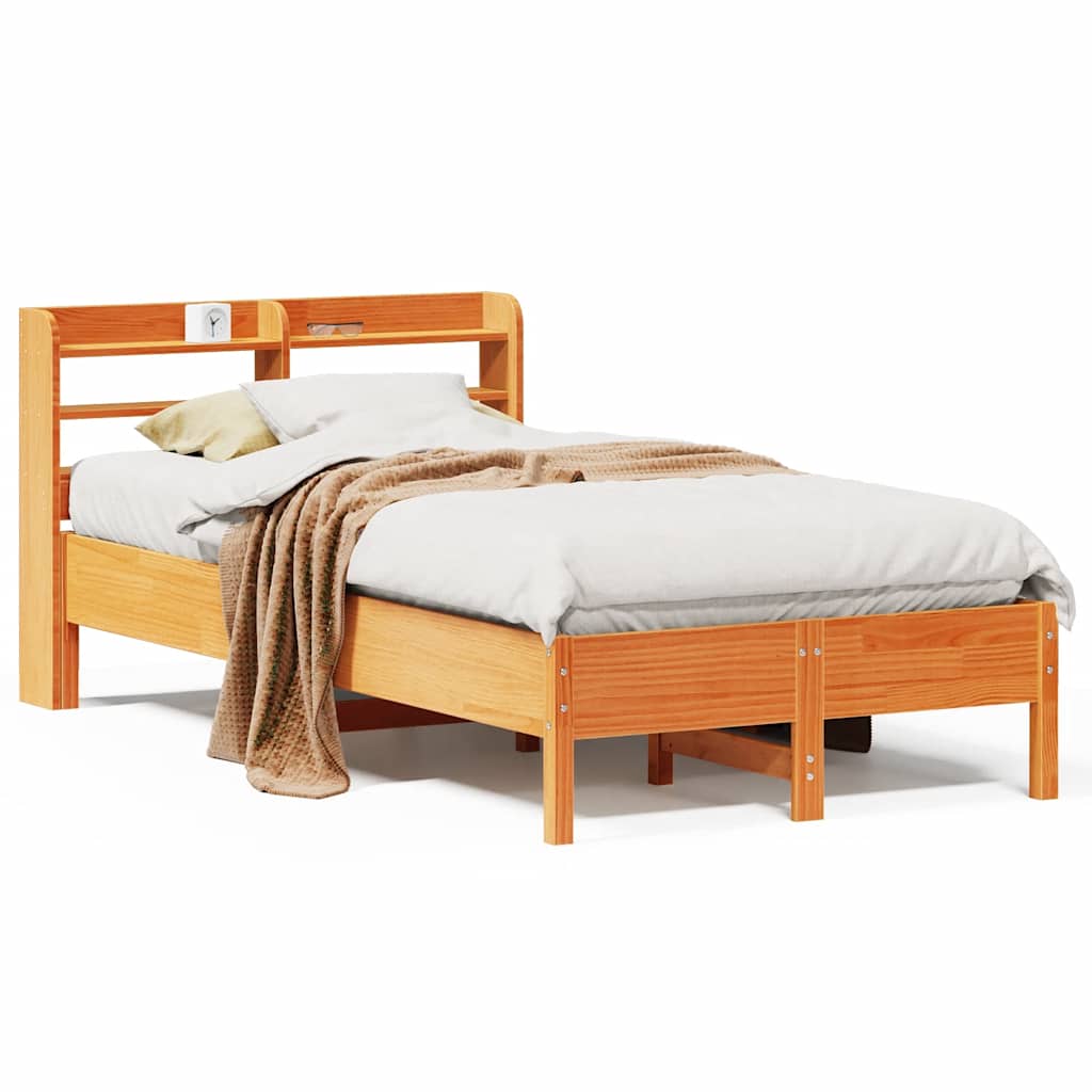 Vidaxl bedframe zonder matras massief grenenhout wasbruin 100x200 cm