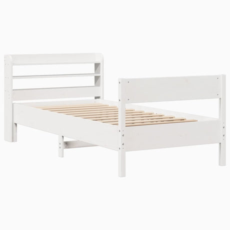 Vidaxl bedframe zonder matras massief grenenhout wit 90x190 cm