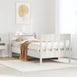Vidaxl bedframe zonder matras massief grenenhout wit 75x190 cm