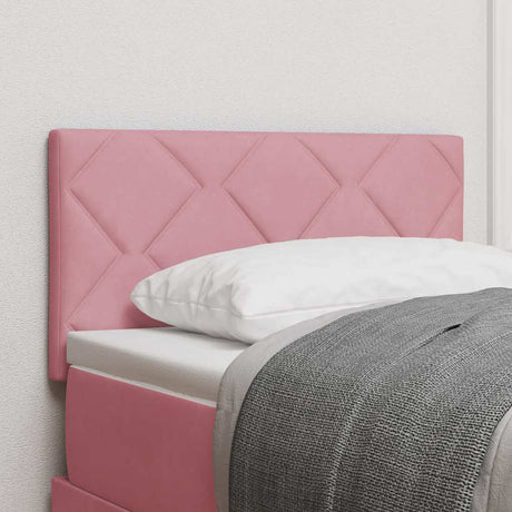 Vidaxl led hoofdbord roze 80 cm fluweel