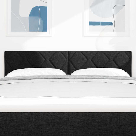 Vidaxl led hoofdbord zwart 144 cm stof