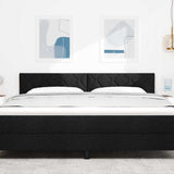 Vidaxl led hoofdbord zwart 180 cm stof