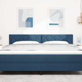 Vidaxl led hoofdbord blauw 180 cm stof