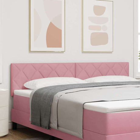 Vidaxl led hoofdbord roze 180 cm fluweel