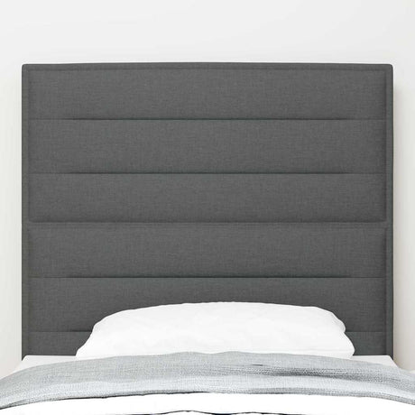 Vidaxl led hoofdbord met led-stripverlichting donkergrijs 80 cm stof