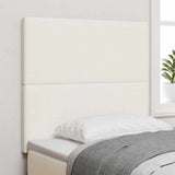 Vidaxl led hoofdbord met led-stripverlichting crème 80 cm katoen stof