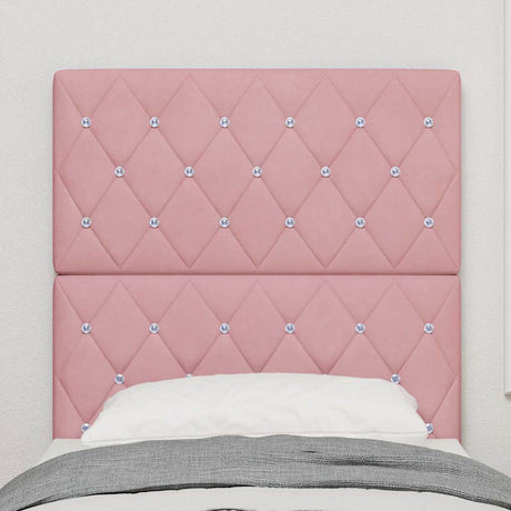 Vidaxl led hoofdbord met led-stripverlichting roze 80 cm fluweel