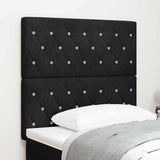 Vidaxl led hoofdbord met led-stripverlichting zwart 100 cm fluweel