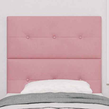 Vidaxl led hoofdbord met led-stripverlichting roze 80 cm fluweel
