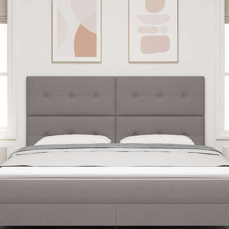 Vidaxl led hoofdbord taupe stof