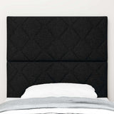 Vidaxl led hoofdbord zwart 90 cm stof