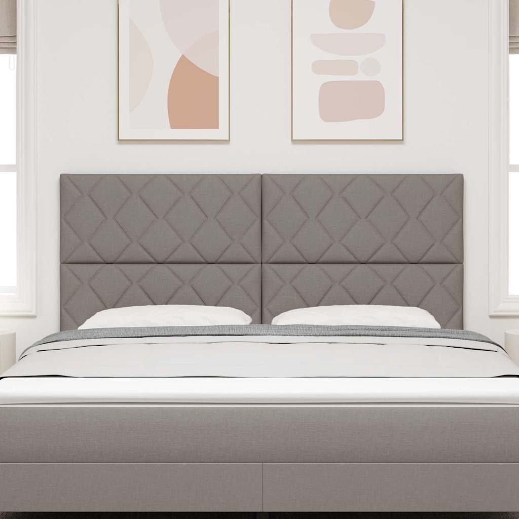 Vidaxl led hoofdbord taupe stof