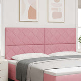 Vidaxl led hoofdbord roze 200 cm fluweel