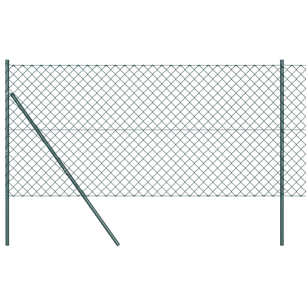 Vidaxl afrasteringspaal groen 10 x 1 m (60 x 60 mm gaas) staal en pvc